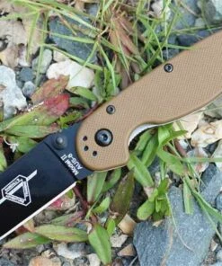 Ontario Rat Model II, 7" AUS-8 Black Blade, Coyote Brown Nylon Handles