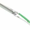 Deejo Knives Deejo DEE9AP003 Colors 27g, 3.12" 420 SS Plain Blade, Green Polycarbonate Handle