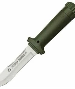 Aitor 16017 Jungle King III & survival kit, 4.25" SS Plain Blade, OD Green Poly Handle, OD Green Nylon Sheath