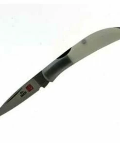 Al Mar 1001WM Osprey, 1.65" AUS-8 SS Plain Blade, White Micarta