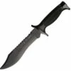 Aitor 16010 Oso Negro Spanish-style survival knife, 7.12" SS Plain Blade, Black Polymer Handle, Black Nylon Sheath