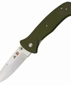 Al Mar S2KOD Sere 2000, 3.6" VG-10 Plain Blade, Olive Drab G-10