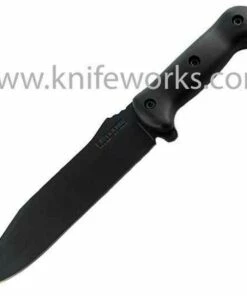 KA-BAR Becker Combat Utilty, Black GFN Handle, Black Blade, Plain Edge