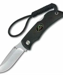 Outdoor Edge Mini Grip Pocket Knife Black Kraton Handle
