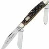 Boker Stockman, C-75 Carbon Steel, Appaloosa Bone Handle