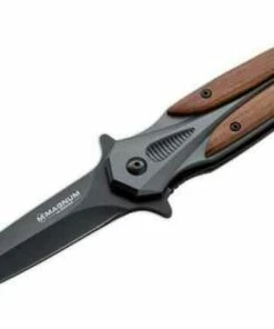 Boker Magnum Starfighter BOM01RY069 , 440 Stainless, Aluminum/Wood Handle