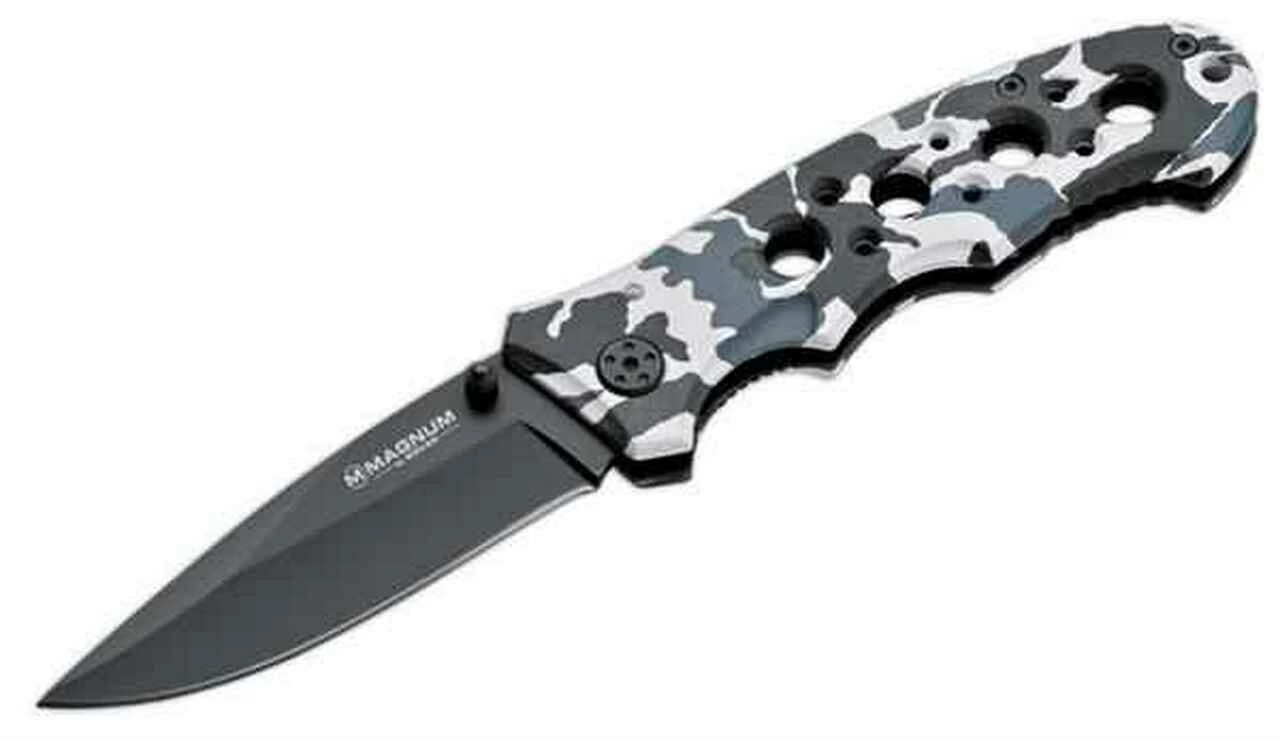 Boker Magnum Winter Camo, 440C Stainless, Aluminum Handle 1 Boker Magnum Winter Camo, 440C Stainless, Aluminum Handle
