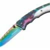 Boker Magnum Pearl Rainbow Folder, 440 Steel, Stainless/Mother of Pearl Handle