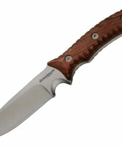 Boker Magnum Survival Fixed Blade, 440, Wood Handle