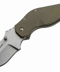 Boker Plus Dark Hallow Framelock Folder, 440C Stainless, G-10/Titanium Handle