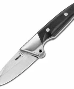 Boker Plus Jermer EDC Fixed Blade, 9Cr18 Steel, Black Micarta Handle