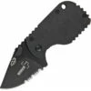 Boker Plus SUBCOM F Folder, Black Blade , Part Serrated