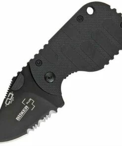 Boker Plus SUBCOM F Folder, Black Blade , Part Serrated