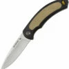 Browning Knives Browning Cayman Folder, Tan Rubberized Inserts, 440 SS Drop Point Blade