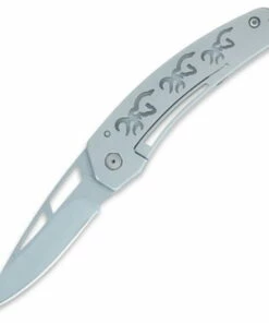 Browning Knives Browning Buckmark Classic, Gray Handle, Plain Edge