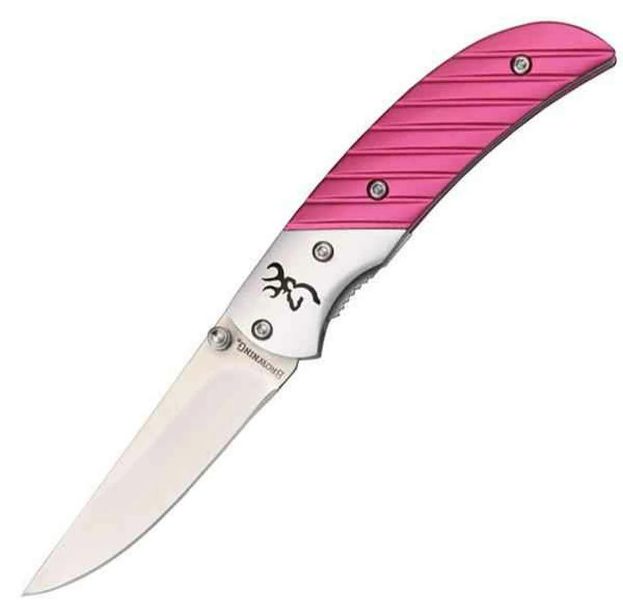 Browning Knives Browning Prism II, Pink Anodized Aluminum Handle, 440A Stainless Steel Blade 1 Browning Knives Browning Prism II, Pink Anodized Aluminum Handle, 440A Stainless Steel Blade