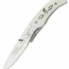 Browning Knives Browning Buckmark Art Small Folder, Mo-V, Micarta w/ Mother of Pearl Inlay