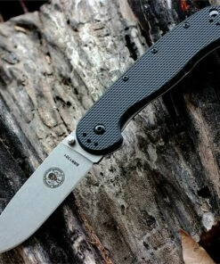 BRK Avispa Folder, Black Nylon handles, Stonewash AUS-8 Blade, Plain Edge, Design by Esee Knives