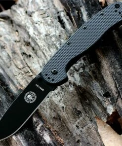 BRK Avispa Folder, Black Nylon handles, Black AUS-8 Blade, Plain Edge, Design by Esee Knives
