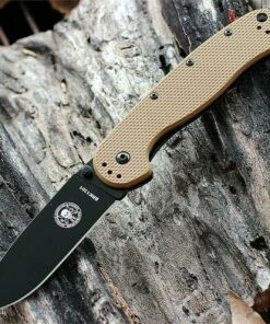 BRK Avispa Folder, Coyote Brown Nylon handles, Black AUS-8 Blade, Plain Edge, Design by Esee Knives