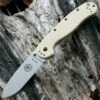 BRK Avispa Folder, Desert Tan Nylon handles, Stonewash AUS-8 Blade, Plain Edge, Design by Esee Knives