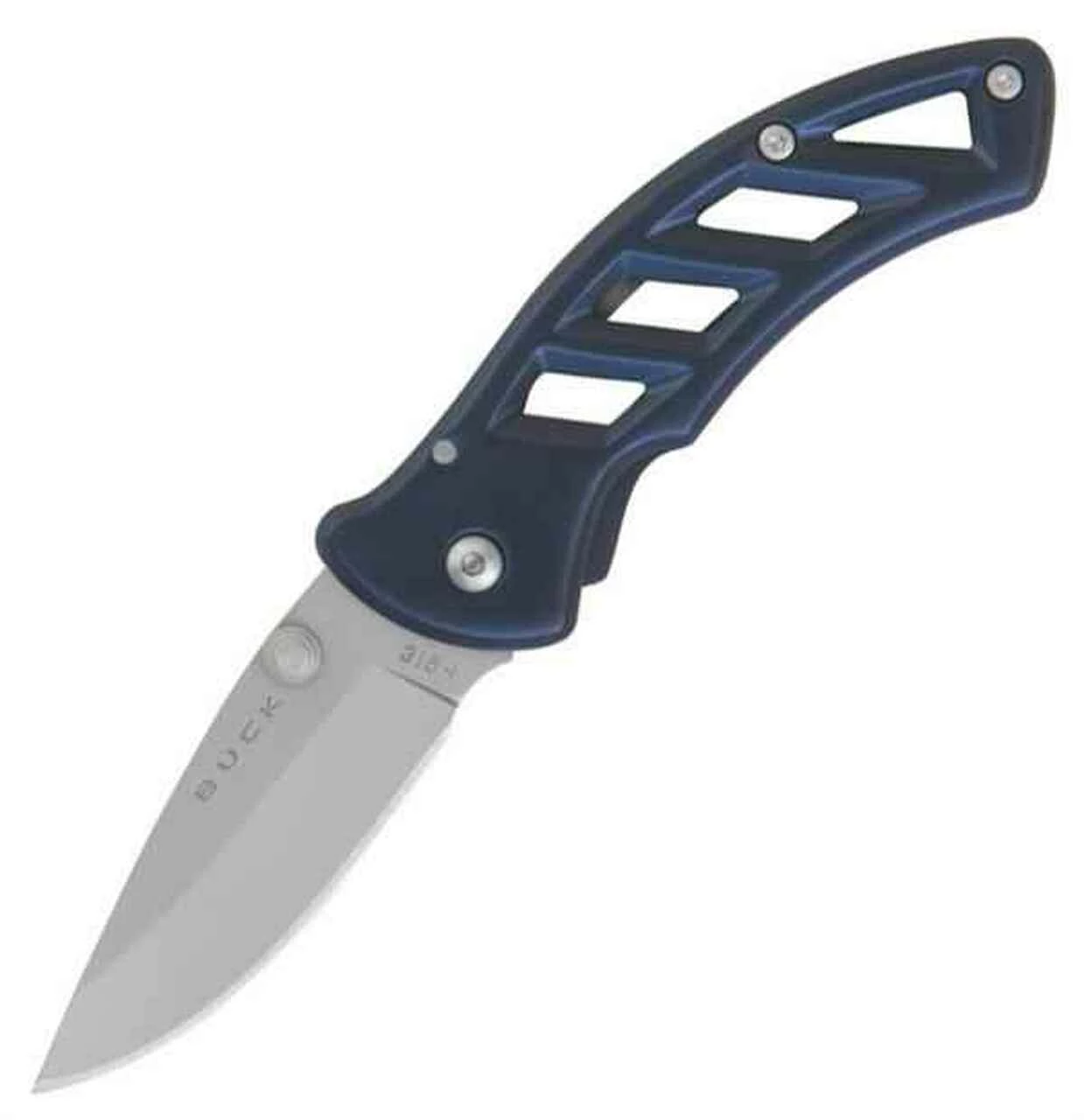 Buck Knives Buck 316BLS Parallex, 2.25" 420HC Plain Blade, Midnight Blue Stainless Steel 1 Buck Knives Buck 316BLS Parallex, 2.25" 420HC Plain Blade, Midnight Blue Stainless Steel