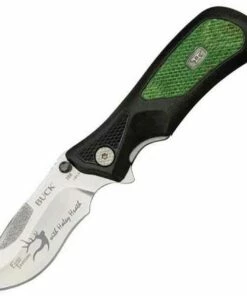 Buck Knives Buck 588GRSHH Folding ErgoHunter Adrenaline, 3" S30V Plain Blade, Black/Green