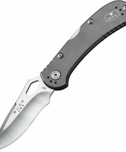 Buck Knives Buck 722GYS1 Spitfire, 3.25" 420HC Plain Blade, Gray Aluminum Handle