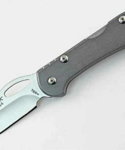 Buck Knives Buck 726GYS Mini SpitFire, 2.75" 420HC Plain Blade, Grey Anodized Aluminum