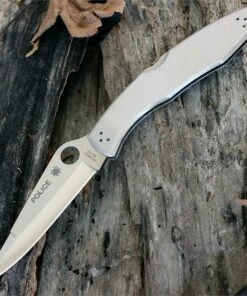 Spyderco Knives Spyderco C07P Police, 4.125" VG-10 Plain Blade, Stainless Steel