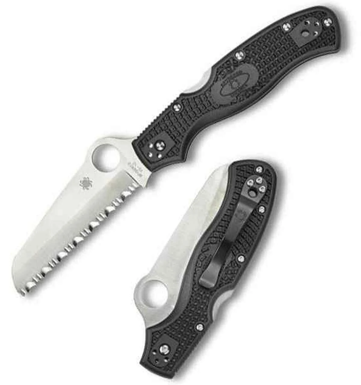 Spyderco Knives Spyderco C14SBK3 Rescue 3, 3.22" VG-10 Serrated Blade, Black FRN Handle 1 Spyderco Knives Spyderco C14SBK3 Rescue 3, 3.22" VG-10 Serrated Blade, Black FRN Handle