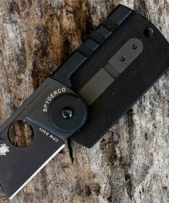 Spyderco Knives Spyderco Dog Tag Folder C188CFBBKP, 1.23" CPM S30V, Black Carbon Fiber/ G-10 Laminate