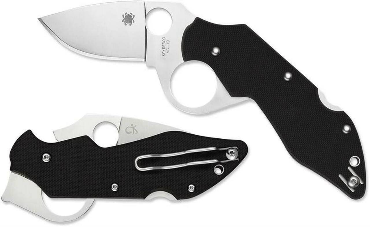 Spyderco Knives Spyderco Introvert G-10 Black C206GP , 2.79 in. VG-10 Plain Blade-DISCONTINUED 1 Spyderco Knives Spyderco Introvert G-10 Black C206GP , 2.79 in. VG-10 Plain Blade-DISCONTINUED