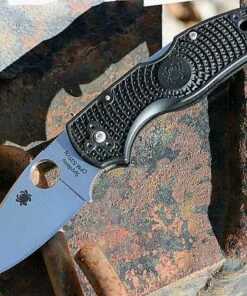 Spyderco Knives Spyderco C41PBK5 Native 5, 3.10" CPM S30VN Satin Blade, Black FRN Handle