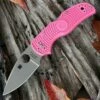 Spyderco Knives Spyderco Pink Native 5 Lightweight Folder, C41PPN5 2.95 in. S30V Plain Edge, Pink FRN Handles