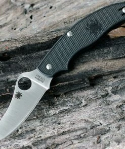 Spyderco Knives Spyderco C94PBK3 UK Penknife Drop Point, 3" CTS-BD1 Blade, Black FRN Handle