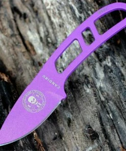 ESEE Knives ESEE Candiru Purple Kit, CAN-PURP-KIT, Clear Molded Sheath, Clip Plate, and Survival Kit
