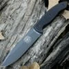 ESEE Knives Hoffman, CM-6-TG-B, Tactical Gray Plain Edge Blade, Black G-10 Handle, Black Kydex Sheath and Clip Plate