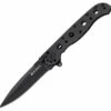 CRKT M16-01KS EDC Spear Point, 3" 8Cr13MoV SS Plain Blade, Black Aluminum Handle