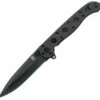 CRKT M16-01KZ Spear Point Black, 3.1" 8Cr15MoV Plain Blade, GRN Handle
