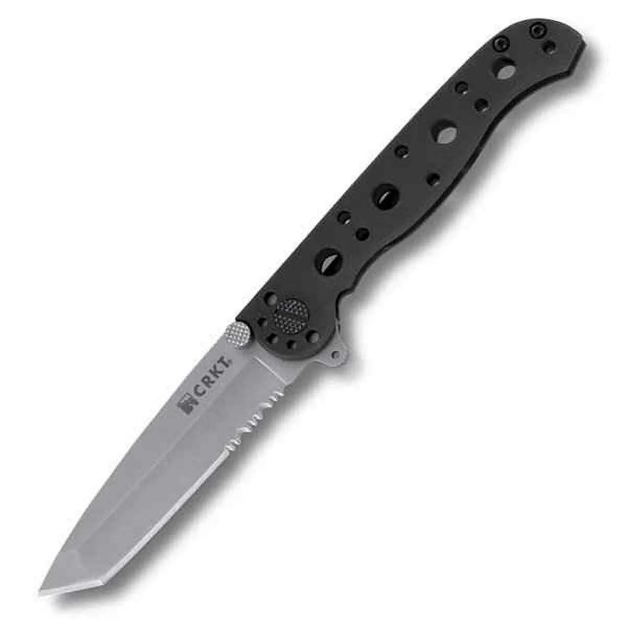CRKT Kit Carson M16 Stainless, Black Handle, Tanto Point, ComboEdge 1 CRKT Kit Carson M16 Stainless, Black Handle, Tanto Point, ComboEdge