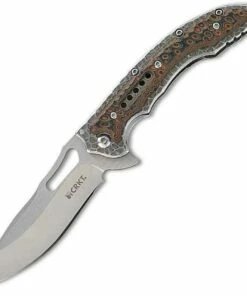 CRKT Small Fossil Folder, 8Cr13MoV, 2Cr13 Stainless with G-10 Overlay Handle