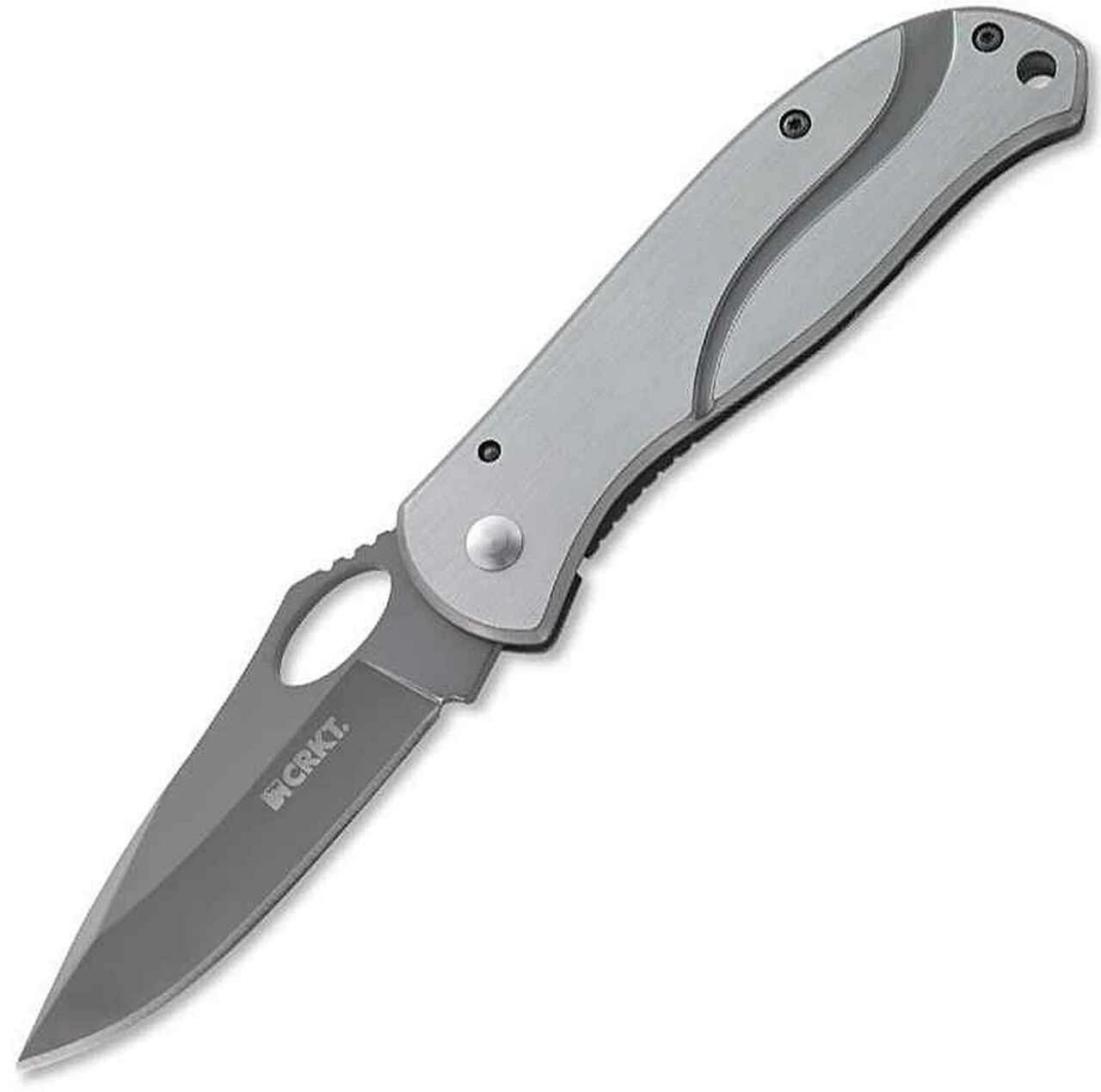 CRKT Large Pazoda Folder, 8Cr13MoV, Stainless Steel Handle 1 CRKT Large Pazoda Folder, 8Cr13MoV, Stainless Steel Handle