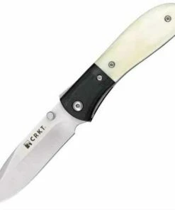 CRKT M4-02, 3.25" 8Cr13MoV Plain Blade, G-10/White Bone Handle