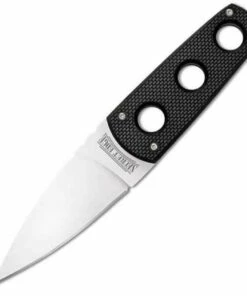 Cold Steel CS11SDT Secret Edge, 3.5" AUS 8A SS Plain Blade, Black G-10 Handle, Secure-Ex Neck Sheath