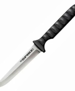 Cold Steel CS53NCC Drop Point Spike, 4" 4116 German SS Plain Blade, Black Grivory Handle, Secure-Ex® Neck Sheath