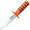 Cold Steel CS80PH SURVIVAL EDGE, 5" 4116 German SS Plain Blade, Orange Poly Handle, Secure-Ex® Sheath