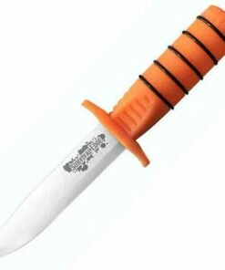 Cold Steel CS80PH SURVIVAL EDGE, 5" 4116 German SS Plain Blade, Orange Poly Handle, Secure-Ex® Sheath