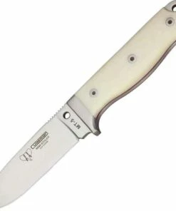 Cudeman MT5 Survival Knife, N695 Bohler Steel, White Micarta Handle