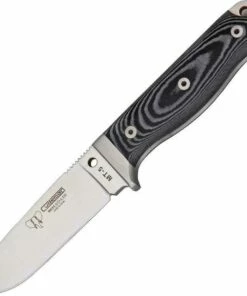 Cudeman MT5 Survival Knife Black, N695 Bohler Steel, Black Micarta Handle